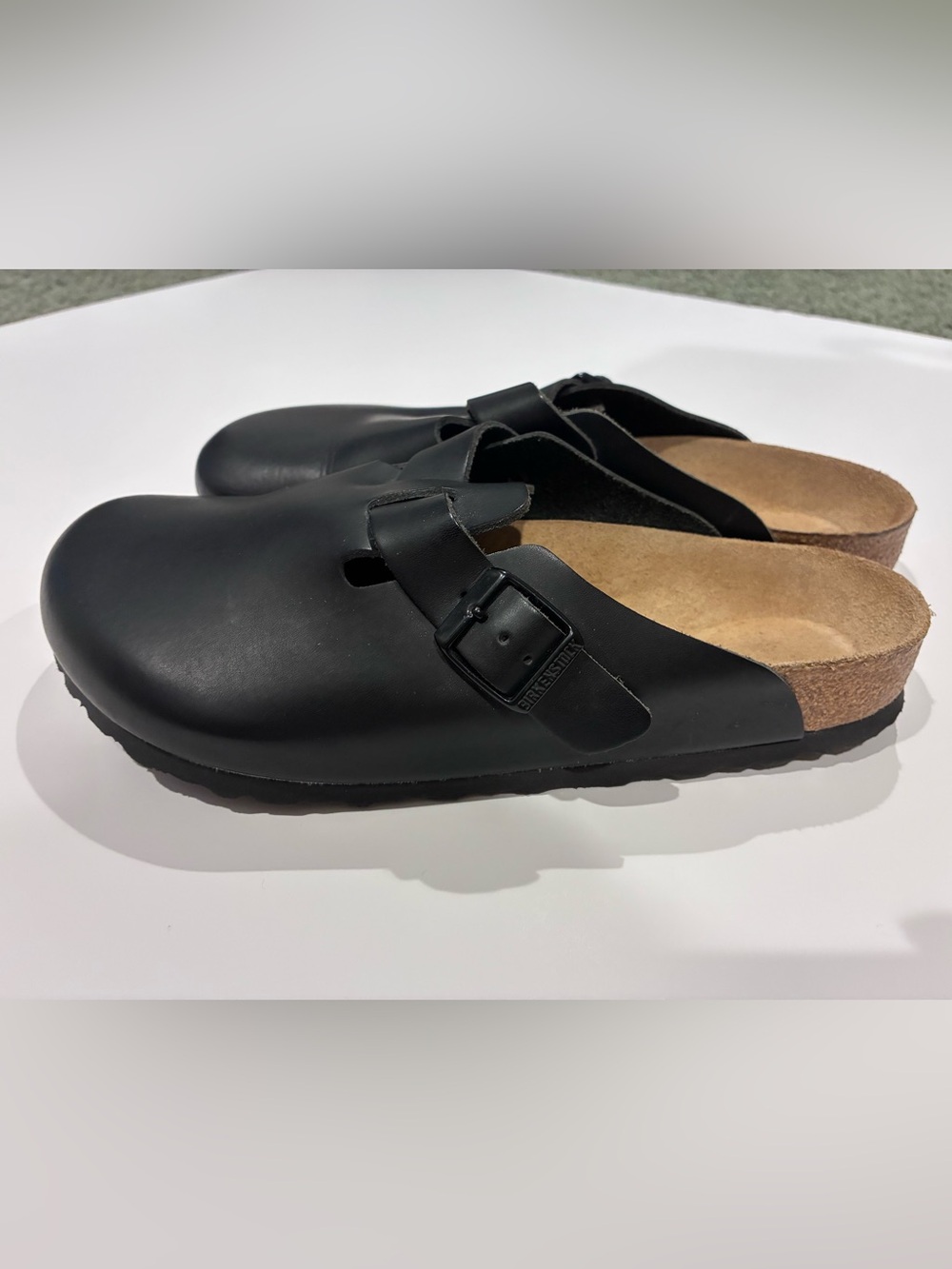NWOT Birkenstock Boston Clogs
Buckle Black Leather Women's
Sz.40